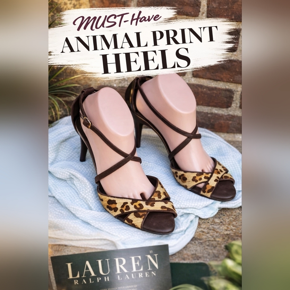 Lauren Ralph Lauren animal print sandals‎ 9.5